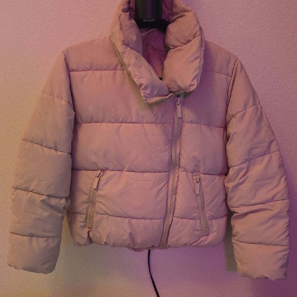 MICAS Stylish Cream Puffer Jacket Size S